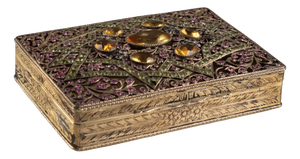 Silver and Glass Stone Box