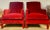 Metal Red Velvet English Chairs - Set of 2 For Sale - Image 7 of 7