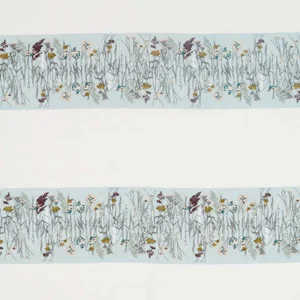 Sanderson Pressed Flowers Fabric in Mist/Shell
