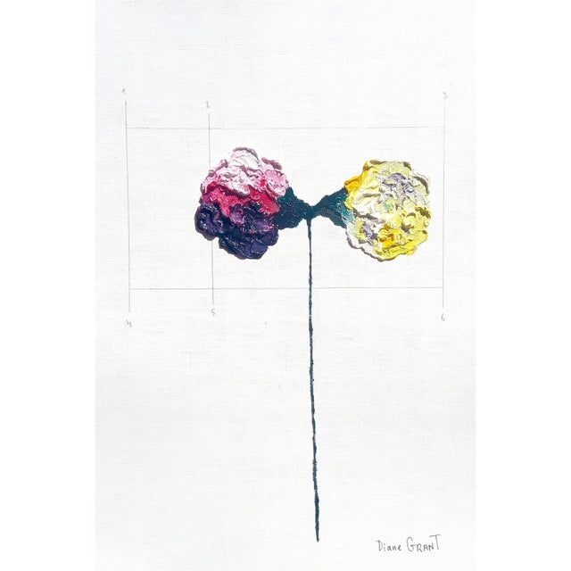 Organic Modernist Original Flower Painting by Diane Grant *From a series of four paintings listed on Chairish, see the...