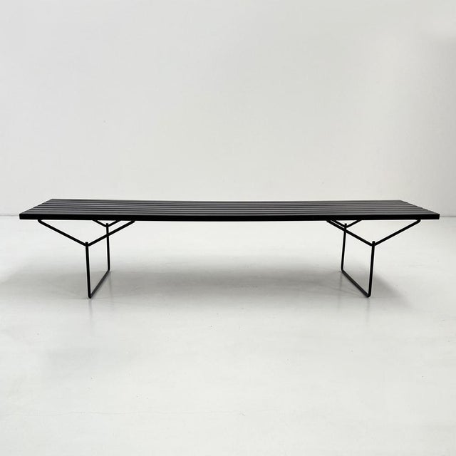 Slat Bench attributed to Harry Bertoia for Knoll International, 1960s For Sale - Image 12 of 12