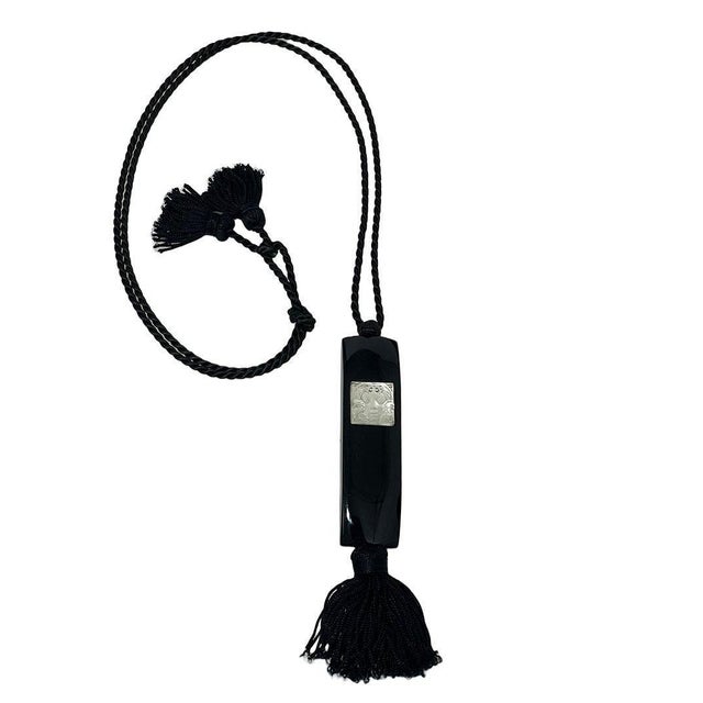 Black Arethuse Masque De Femme Art Deco Black & Clear Crystal Pendants & Brooch from Lalique, Set of 3 For Sale - Image 8 of 15