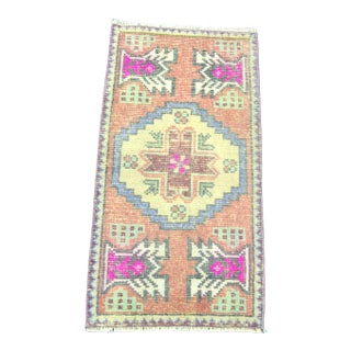 Vintage Multicolor Turkish Rug For Sale