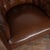 Pair of Vintage Brown Leather Barrel Back Club Chairs For Sale - Image 10 of 14