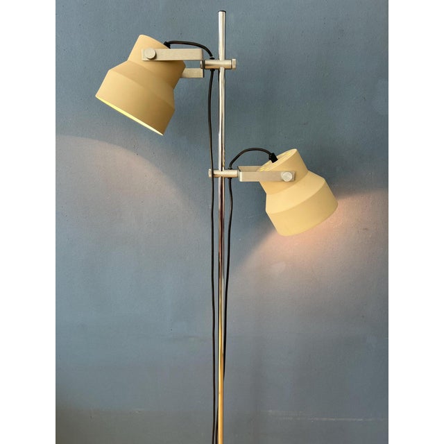 Mid-Century Space Age Floor Lamp in Beige from Dijkstra For Sale - Image 5 of 11