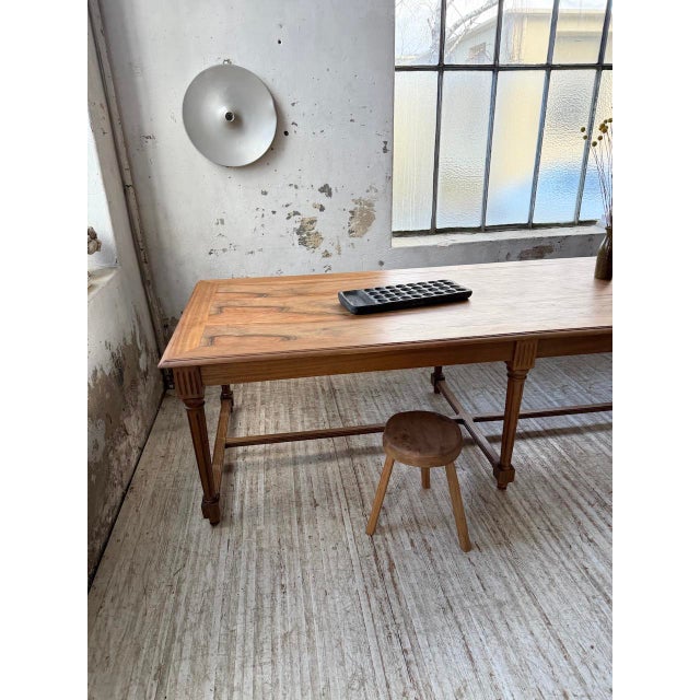 Walnut Farmhouse Conference Table, 1950s For Sale - Image 13 of 18