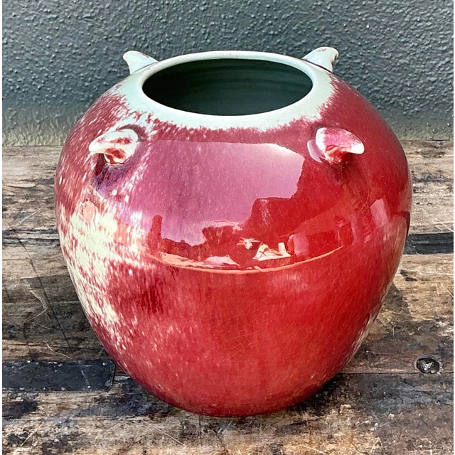 Vintage 1981 Original Studio Pottery Vase For Sale - Image 12 of 12