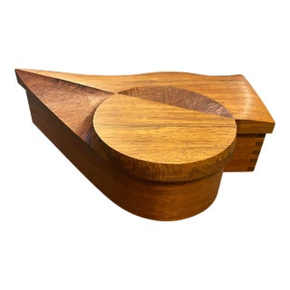 1973, William Keyser (1936-), Rosewood & Walnut Midcentury Post Modern Box, Signed For Sale