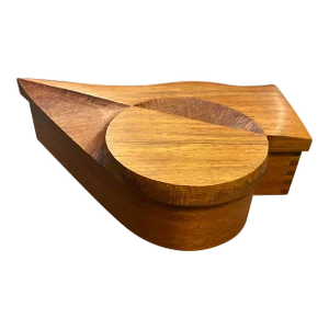 1973, William Keyser (1936-), Rosewood & Walnut Midcentury Post Modern Box, Signed