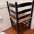 Black Vintage Mid-Century Ebonized Ladder-Back Corner Chair With Woven Rush Seat For Sale - Image 8 of 8