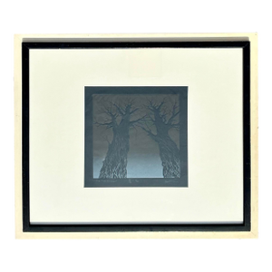 1970s Vintage Boho Tree Lithograph on Paper
