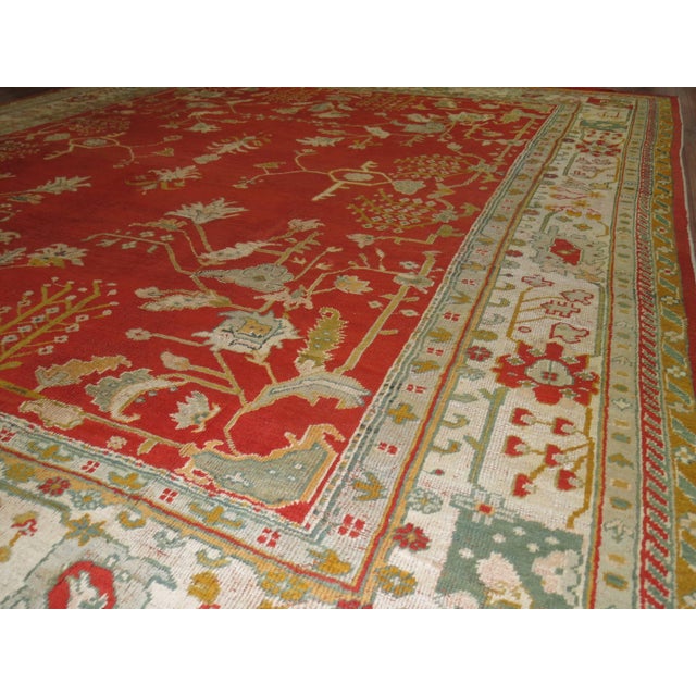 Antique Oushak Rug - 11'11" x 13'9" For Sale - Image 16 of 18