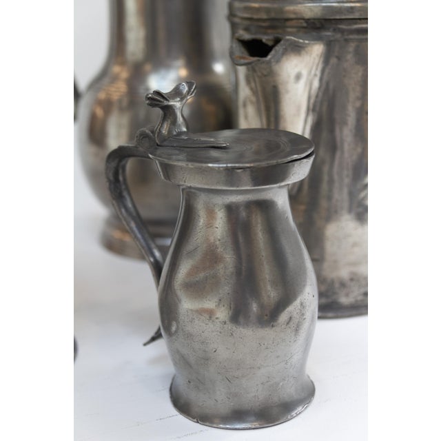 Antique English Pewter Tankards, 1900s, Set of 4 For Sale - Image 12 of 18