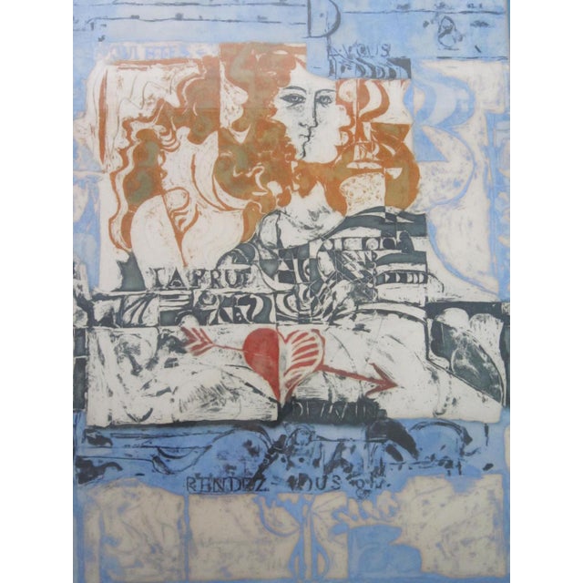 1960s 1969 Mid Century Signed Lithograph, Krystyna Smiechowska For Sale - Image 5 of 10