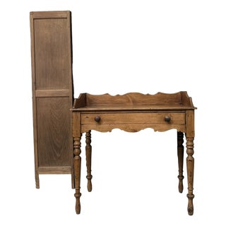 English Console Desk in Pine, 1920s For Sale