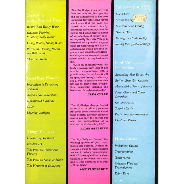 "My Favorite Things: A Personal Guide to Decorating and Entertaining" 1974 Rodgers, Dorothy For Sale - Image 4 of 11