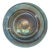 1980s Large 16" Yalos Casa Murano Glass Centerpiece Bowl Blue Iridescent Swirl Italy For Sale