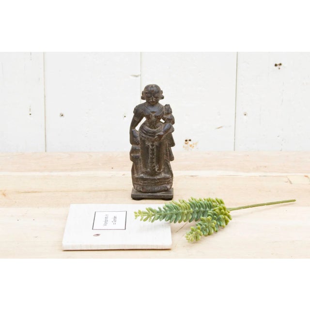 Antique Indian Carved Altar Figure For Sale - Image 10 of 11