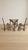 Vintage Sculptural Wooden Table and Two Chairs with Hand-Carved Loop Backrests, 1940s, Set of 3 For Sale - Image 4 of 18