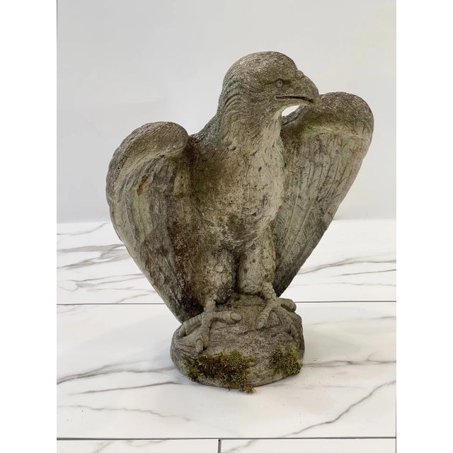 Henri Studio Cast Concrete Vintage Eagle, the Perfect Decor for Your Garden, Original Patina a Very Nice Find. For Sale In New York - Image 6 of 10