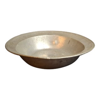 18th C German Pewter Judaica Passover Seder Basin Hebrew Engraved Christie's 11" For Sale