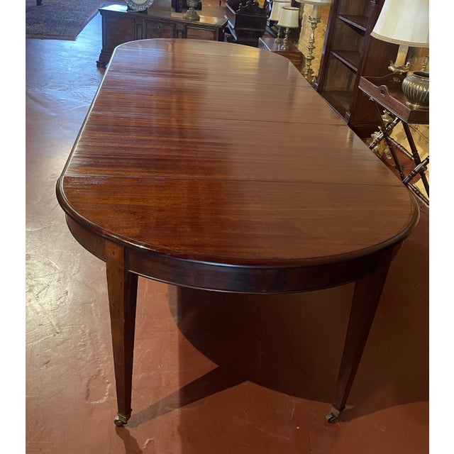 Louis XVI Style Extendable Mahogany Dining Table with Frieze, 19th Century For Sale - Image 9 of 15