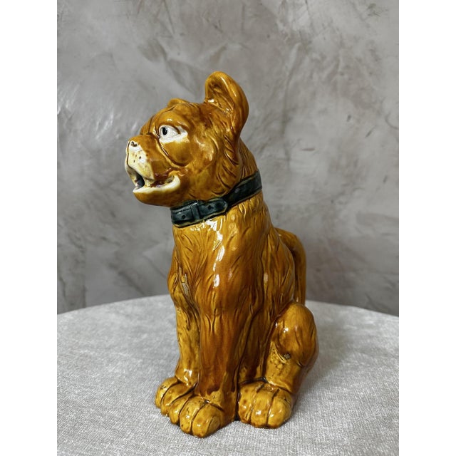 Earthenware Dog Pitcher, 1890 For Sale - Image 8 of 11