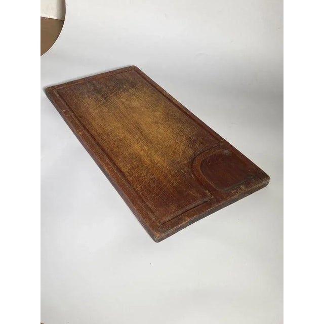 Wood 20th Century French Brown Wooden Chopping Board For Sale - Image 7 of 10