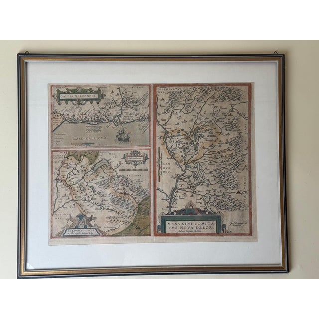Hand-Colored Atlas Map of Gallia Narbonensis by Abraham Ortelius, 1600 For Sale - Image 17 of 18