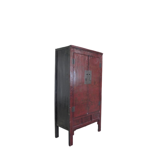 This beautiful 18th century armoire cabinet is built of solid elm using traditional Chinese joinery of tenon and mortise....