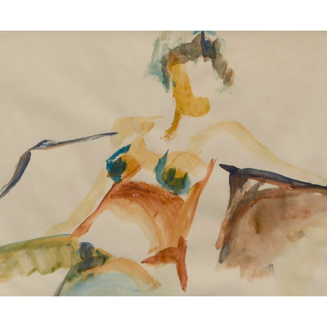 Abstract Seated Nude Figure by Doris Ann Warner For Sale - Image 3 of 5