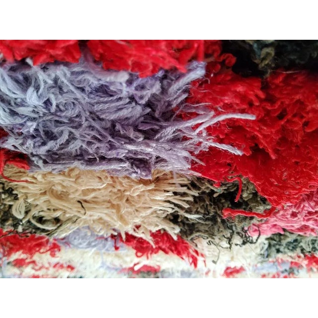 Vintage Multicolored Boucherouite Berber Rug, 1980s For Sale - Image 5 of 9