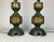 Hollywood Regency James Mont Style Heavy Verdigre & Brass Lamps, 1940s~ Pair For Sale - Image 3 of 6