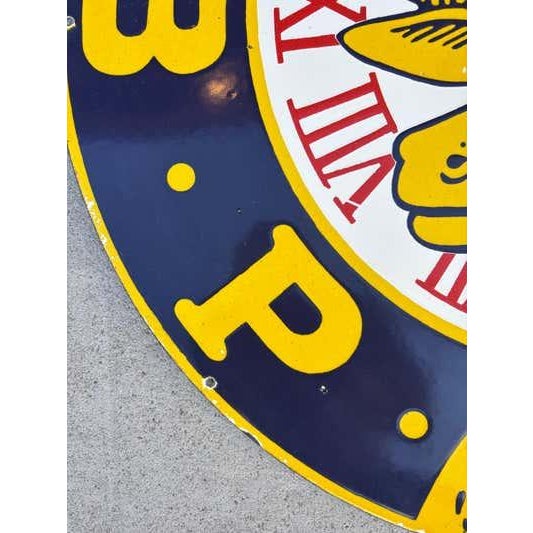 Art Deco Vintage Art Deco Enamel Sign, Elks Club B.P.O.E., Two-Sided, 30-Inch For Sale - Image 3 of 8