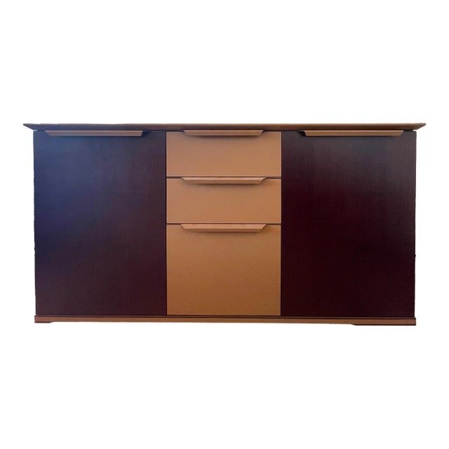 Leather Wrapped Mariani Filing Cabinet For Sale