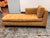 Design Plus Gallery presents a Bespoke Contemporary Chaise Lounge. The rectangular form is upholstered in golden tan...