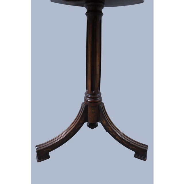 Brown Late 18th Century Stunning Late 18thc. Dutch Marquetry Tilt Top Table With Box Wood Inlay For Sale - Image 8 of 14