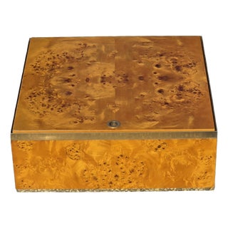 Privilège Brass Burl Container Box by Fratelli Turri Carugo, Italy, 1970s For Sale