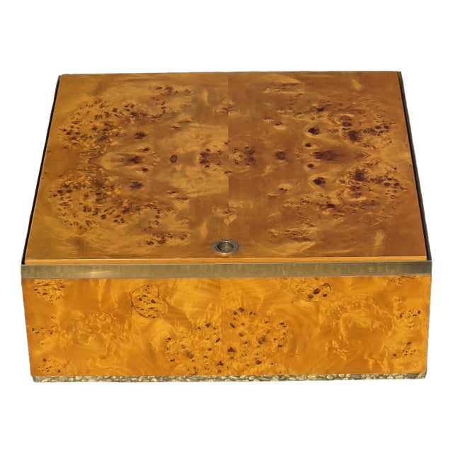 Privilège Brass Burl Container Box by Fratelli Turri Carugo, Italy, 1970s For Sale