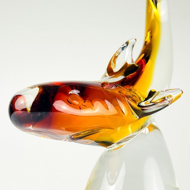 Original Murano Glass Sculpture of Shark by Michele Rossetto, Italy, 1979 For Sale - Image 9 of 14