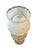 1950s Vintage 1950s Hollywood Regency Boudoir Lamp Pair With Frosted Embossed Glass Shades & Prism Accents For Sale - Image 5 of 12