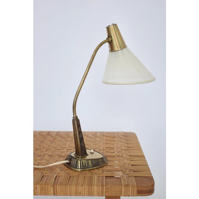 Mid-Century Modern 1950s Brass Table Lamp by Sonja Katzin for Asea For Sale - Image 3 of 6