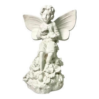 1980s Vintage Art Nouveau Boho Chic Blanca Garden Angel Figurine. For Sale