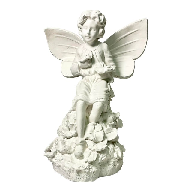 1980s Vintage Art Nouveau Boho Chic Blanca Garden Angel Figurine. For Sale