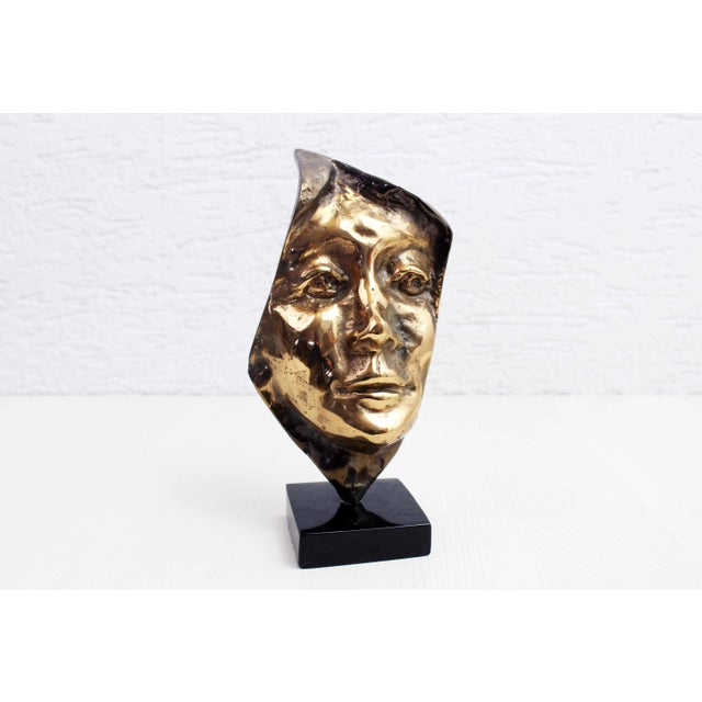 Yves Lohé, Face Sculpture, 1970s, Bronze For Sale - Image 12 of 12