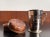 Fabulous c.1900's/1910's silver plated collapsible cup / shot glass by Wm. Rogers. in it's original alligator leather...