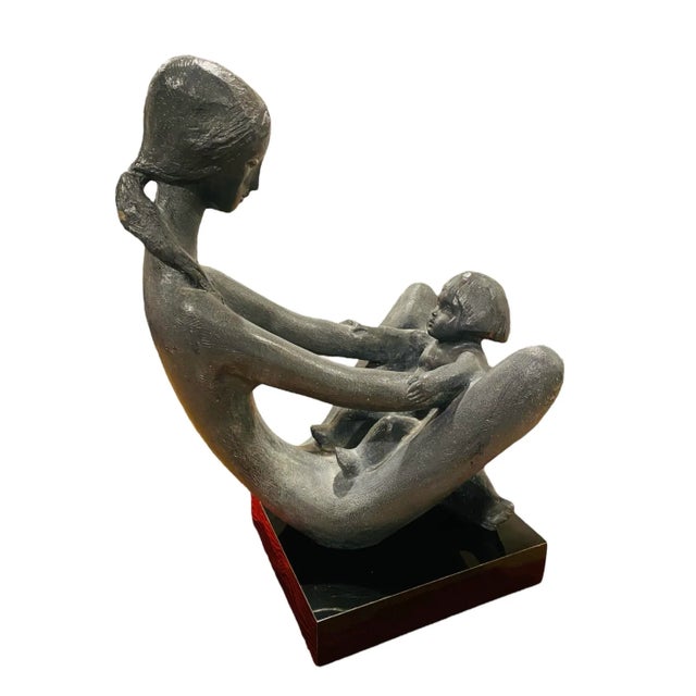 Sculpture Materials 1970’s Kathy Klein Generations Sculpture by Austin Productions of Mother and Child For Sale - Image 7 of 12