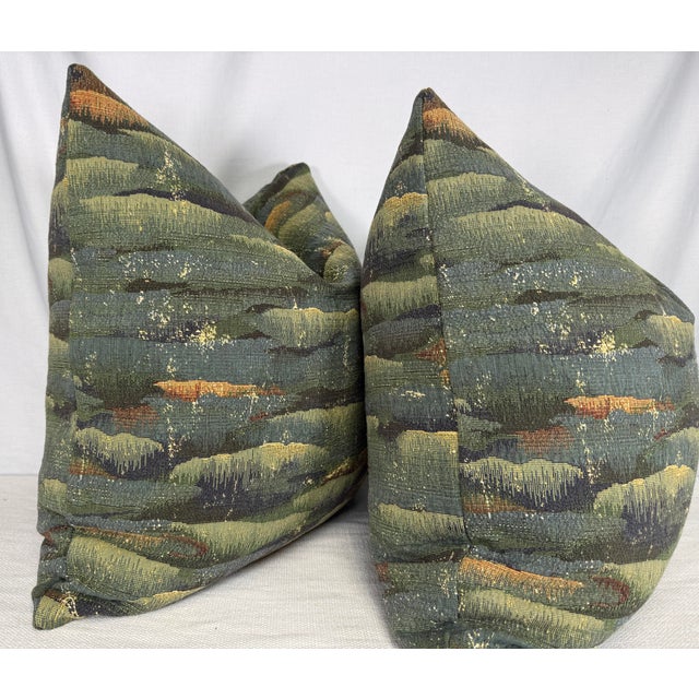 Transitional Pierre Frey "Obernai" in Colvert 22" Pillows-a Pair For Sale - Image 3 of 3