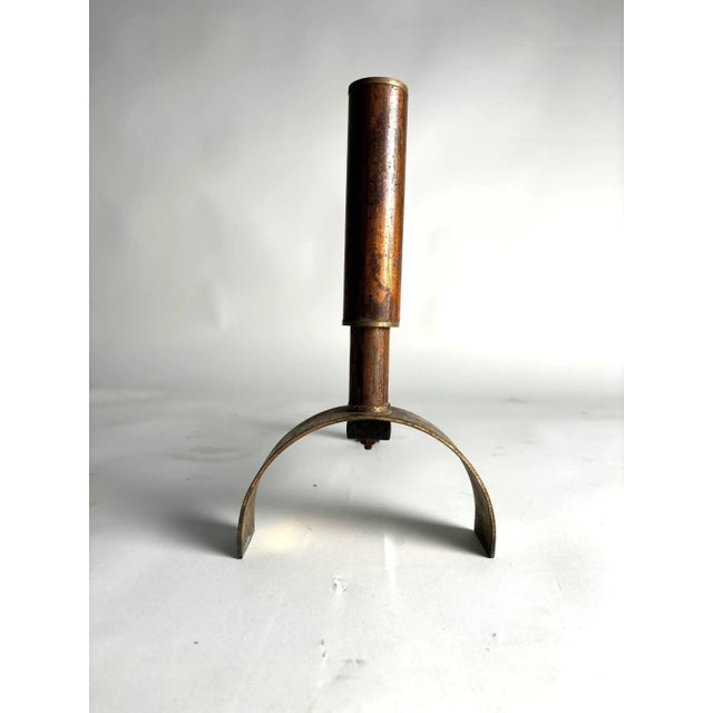 Mid-Century Brass and Metal Andirons, 1950s, Set of 2 For Sale - Image 6 of 7