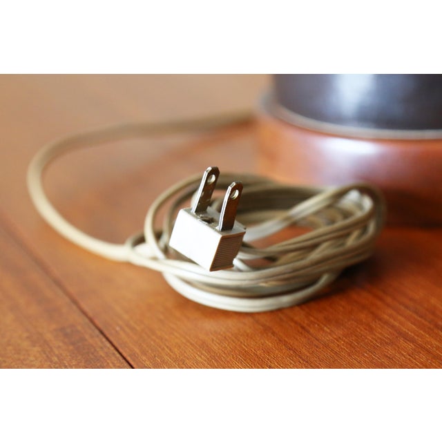 Tan 1960s Gordon and Jane Martz M-166 Lamp for Marshall Studios Black With White and Tan Stripes For Sale - Image 8 of 8